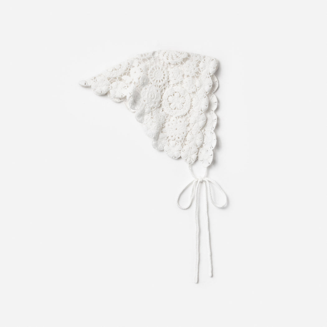 White Crochet Bandana