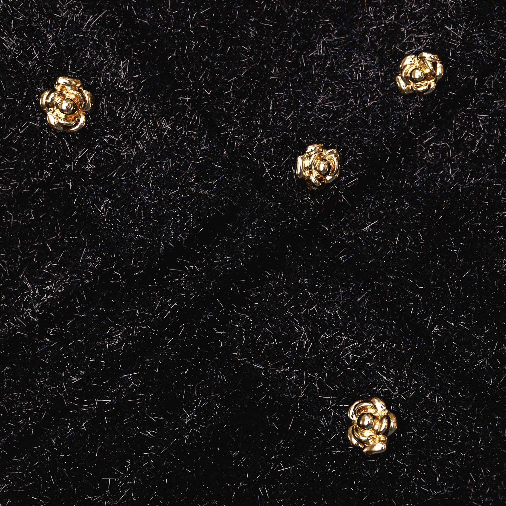 블랙 틴셀 부클 테일러드 미디 드레스