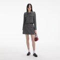 Metallic Boucle Mini Skirt