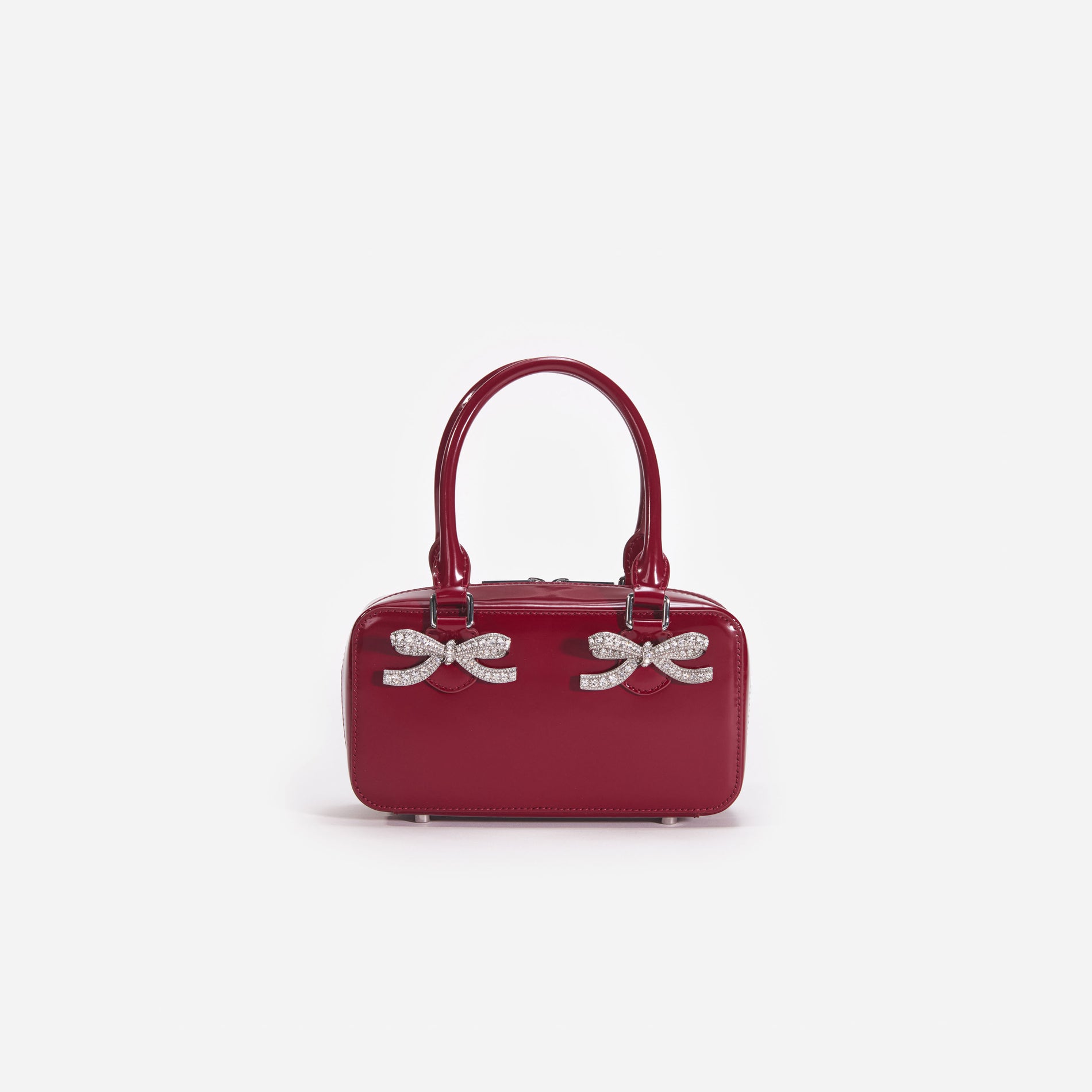 Burgundy Leather Mini Tote Bag
