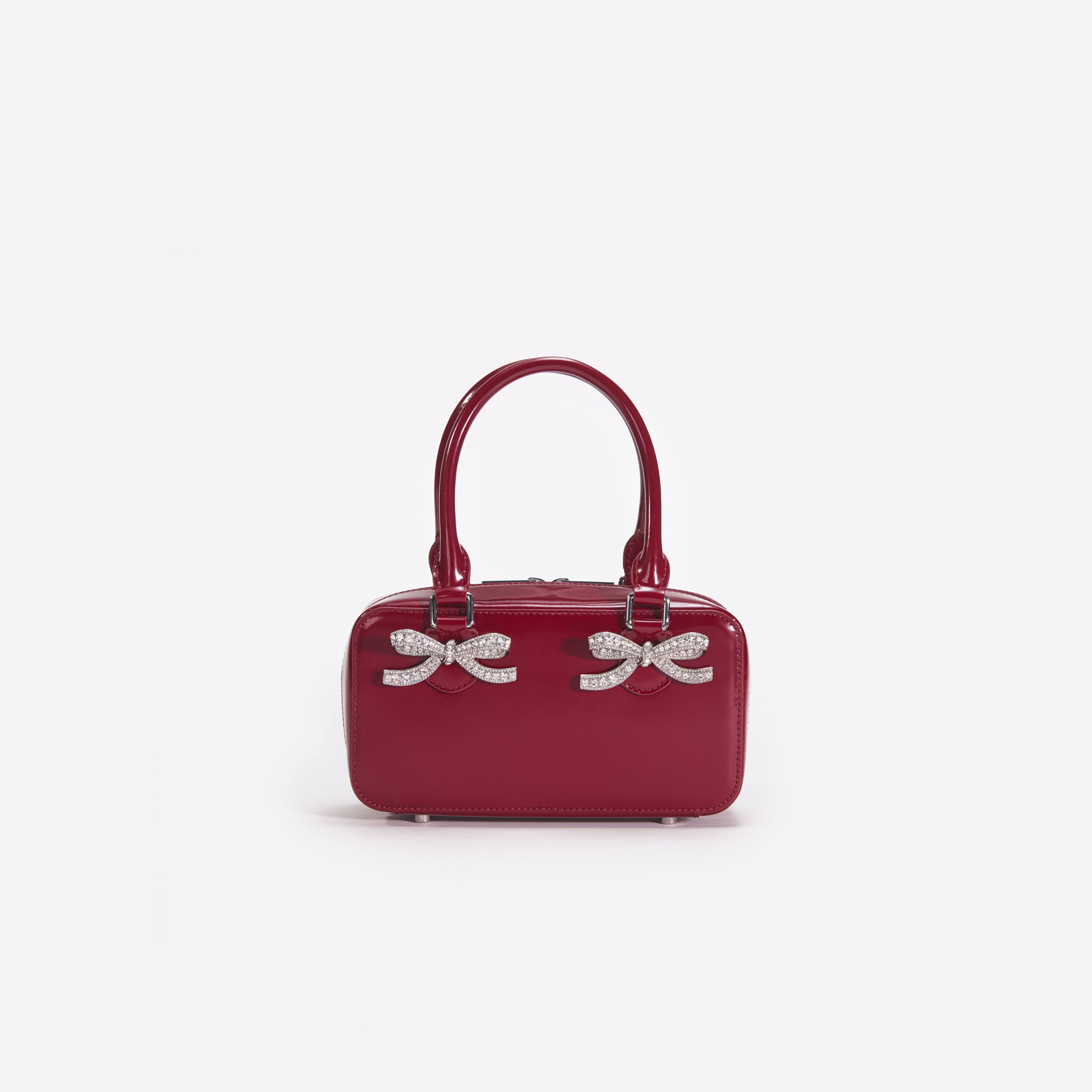 Burgundy Leather Mini Tote Bag