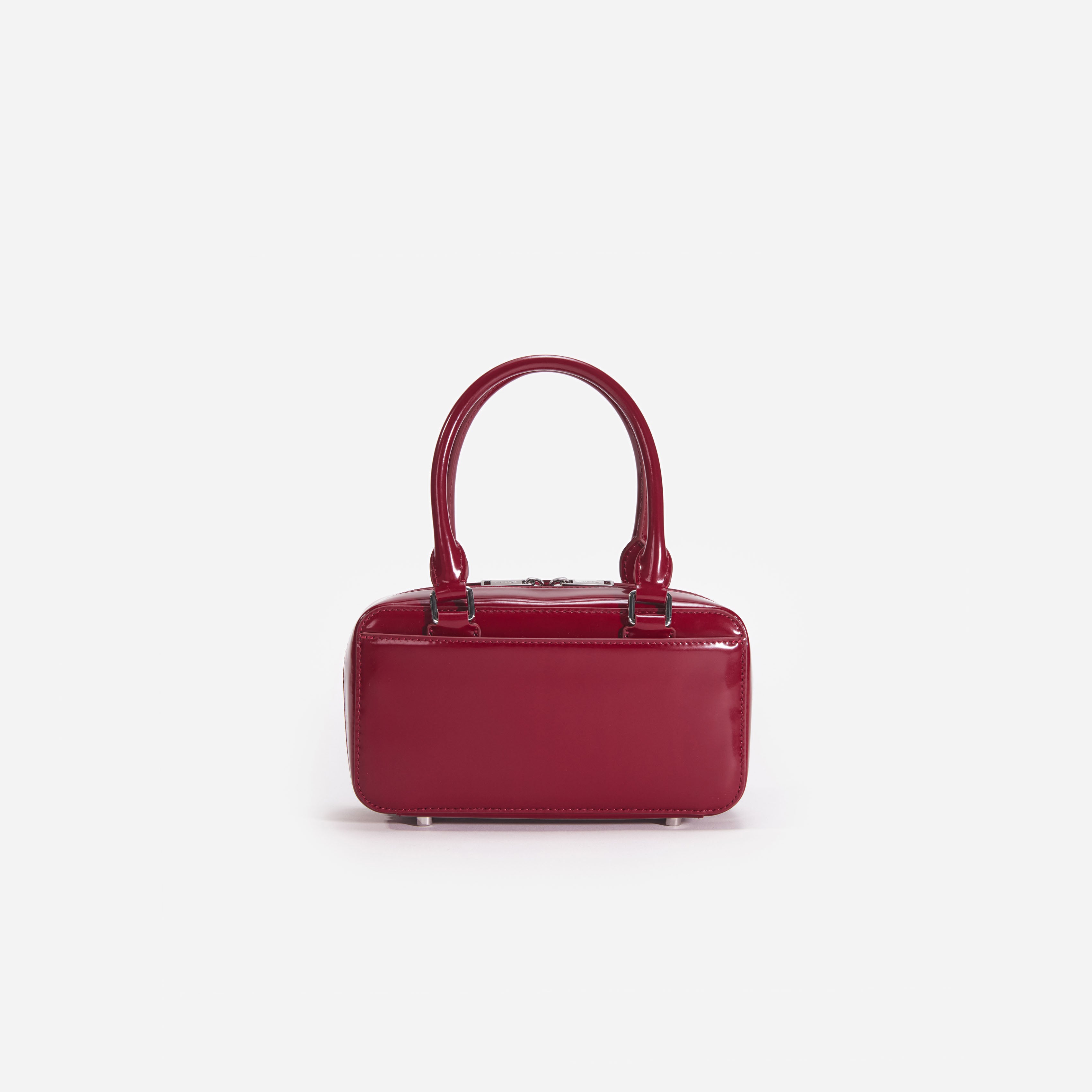 Burgundy Leather Mini Tote Bag