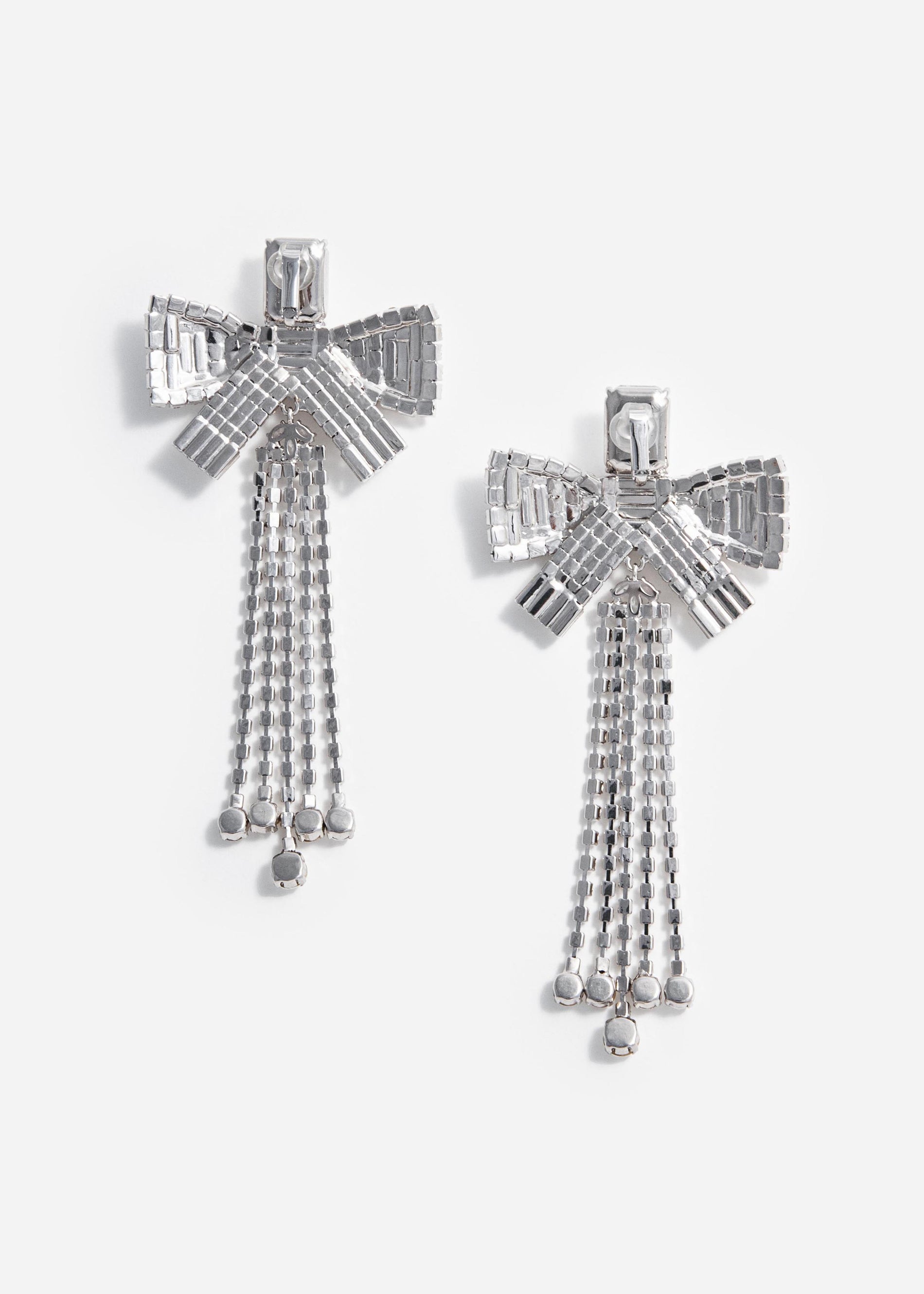 크리스탈 리본 드롭릿 귀걸이