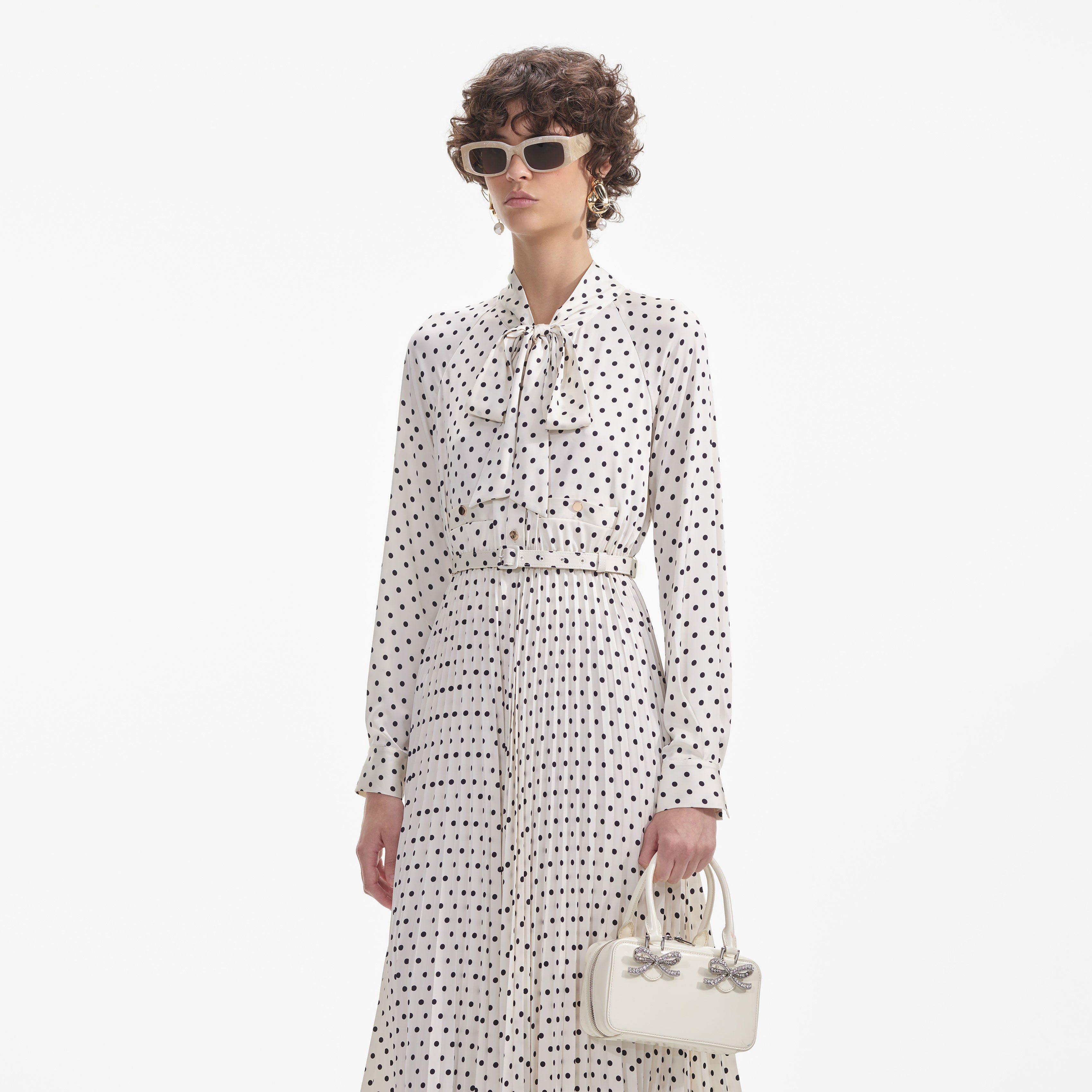 골드 인조 진주 드롭 귀걸이