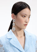 크리스탈 티어드 이어링