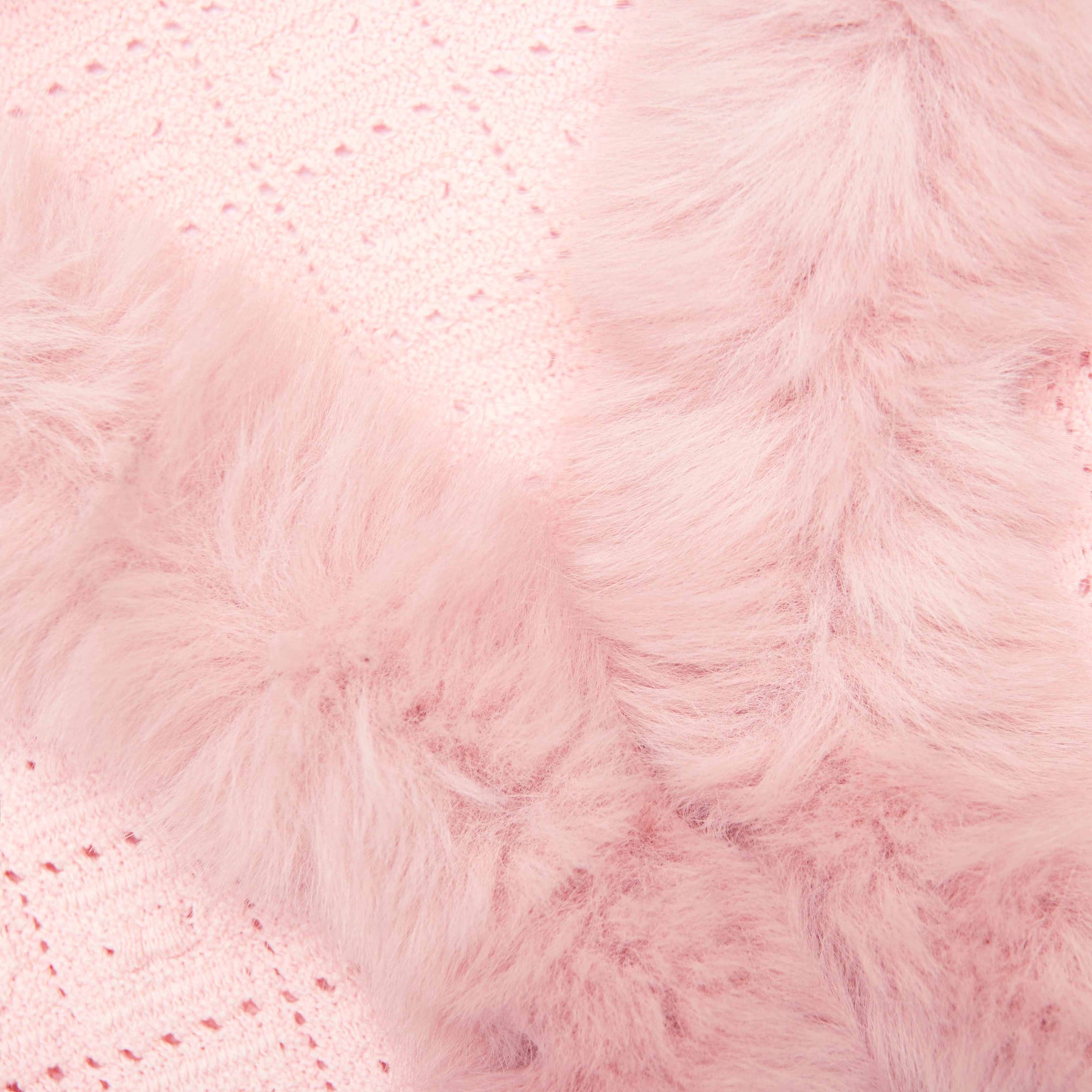 A close up of the fabric for the Pink Fur Collar Cardigan