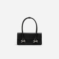 Black Soft Leather Shoulder Bag