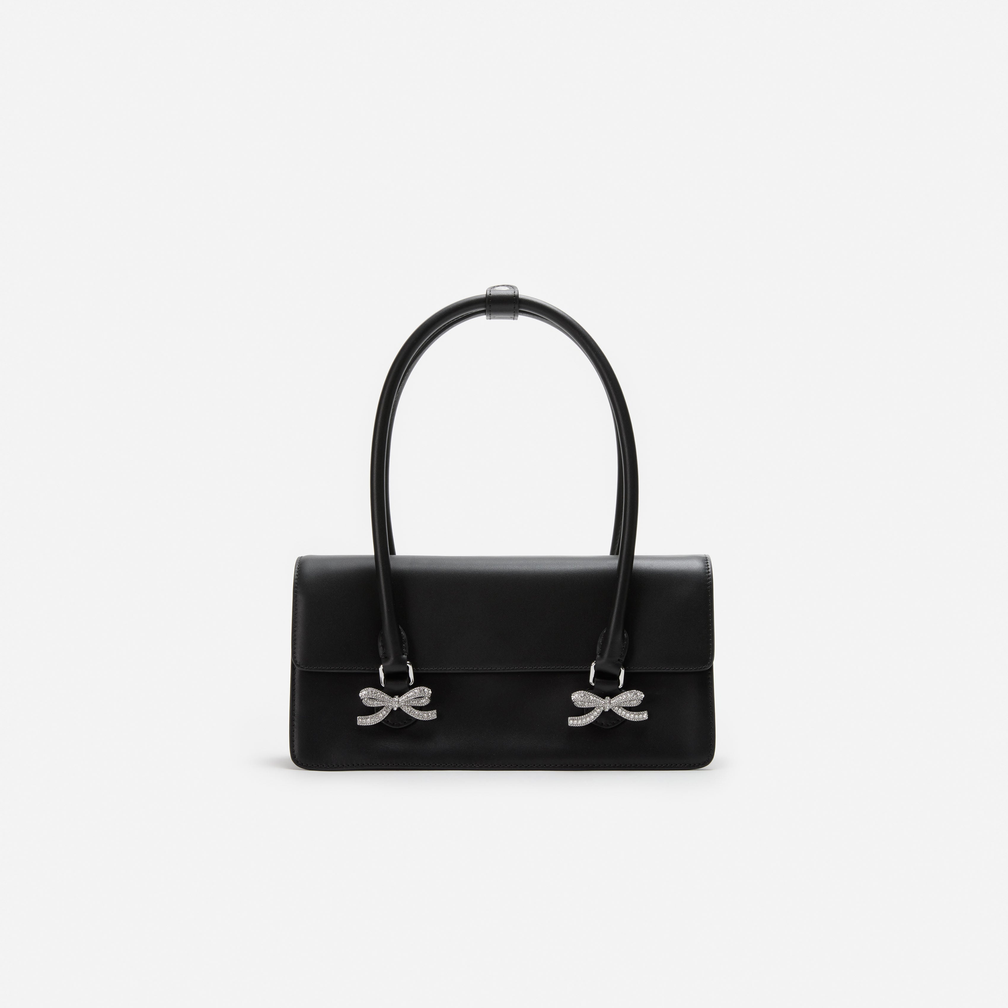 Black Soft Leather Shoulder Bag
