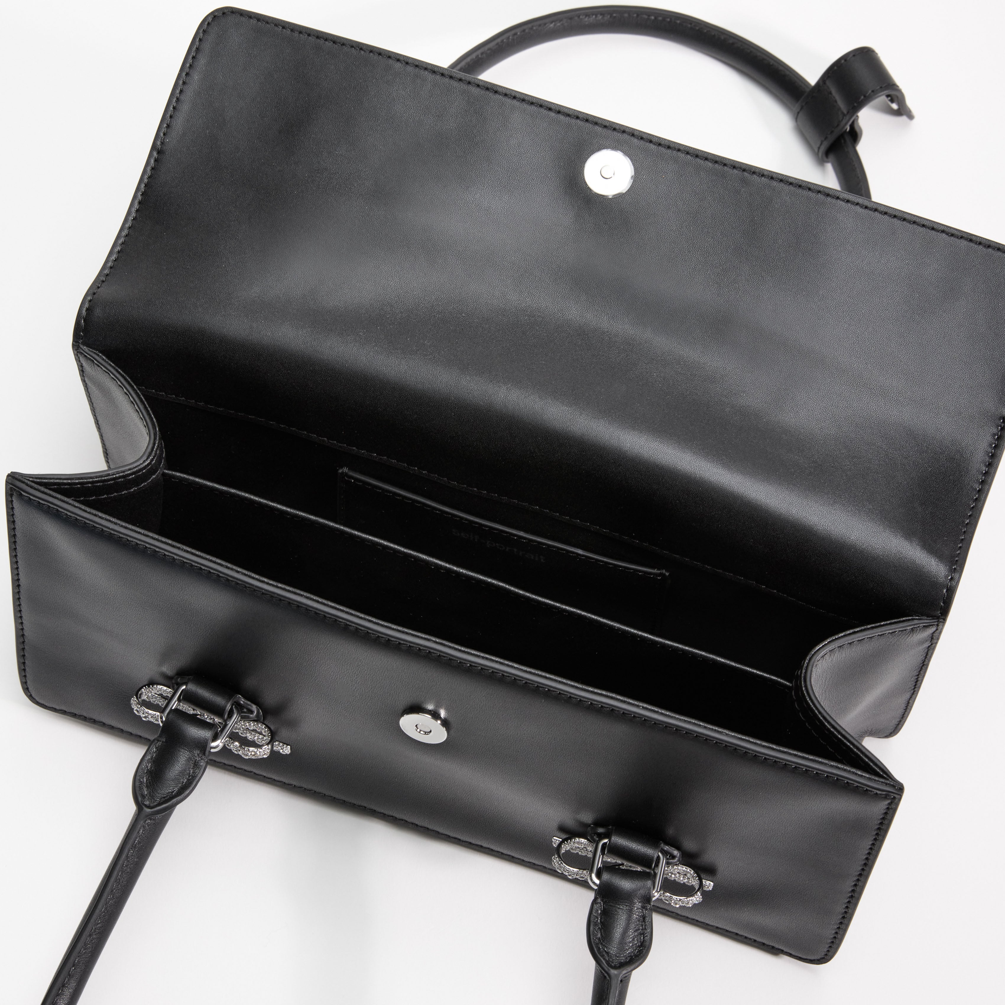 Black Soft Leather Shoulder Bag