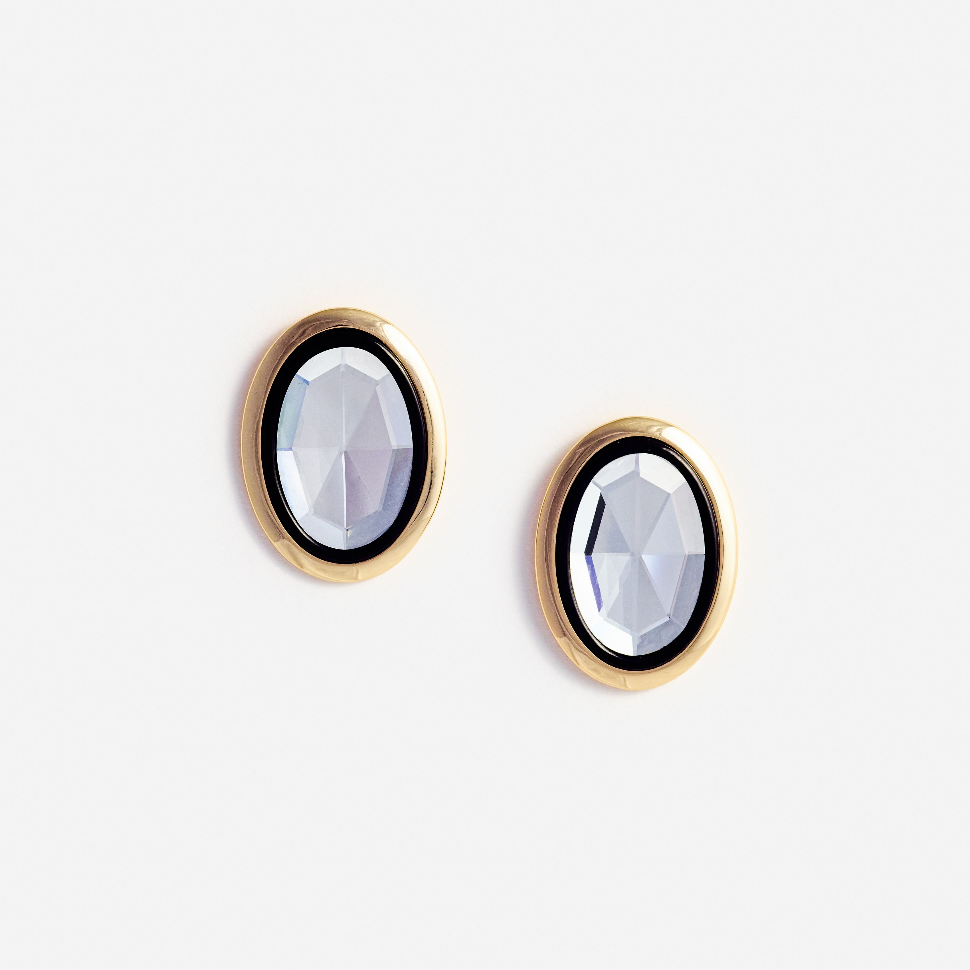 Crystal Oval Earrings