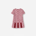 Burgundy Polka Dot Boucle Dress