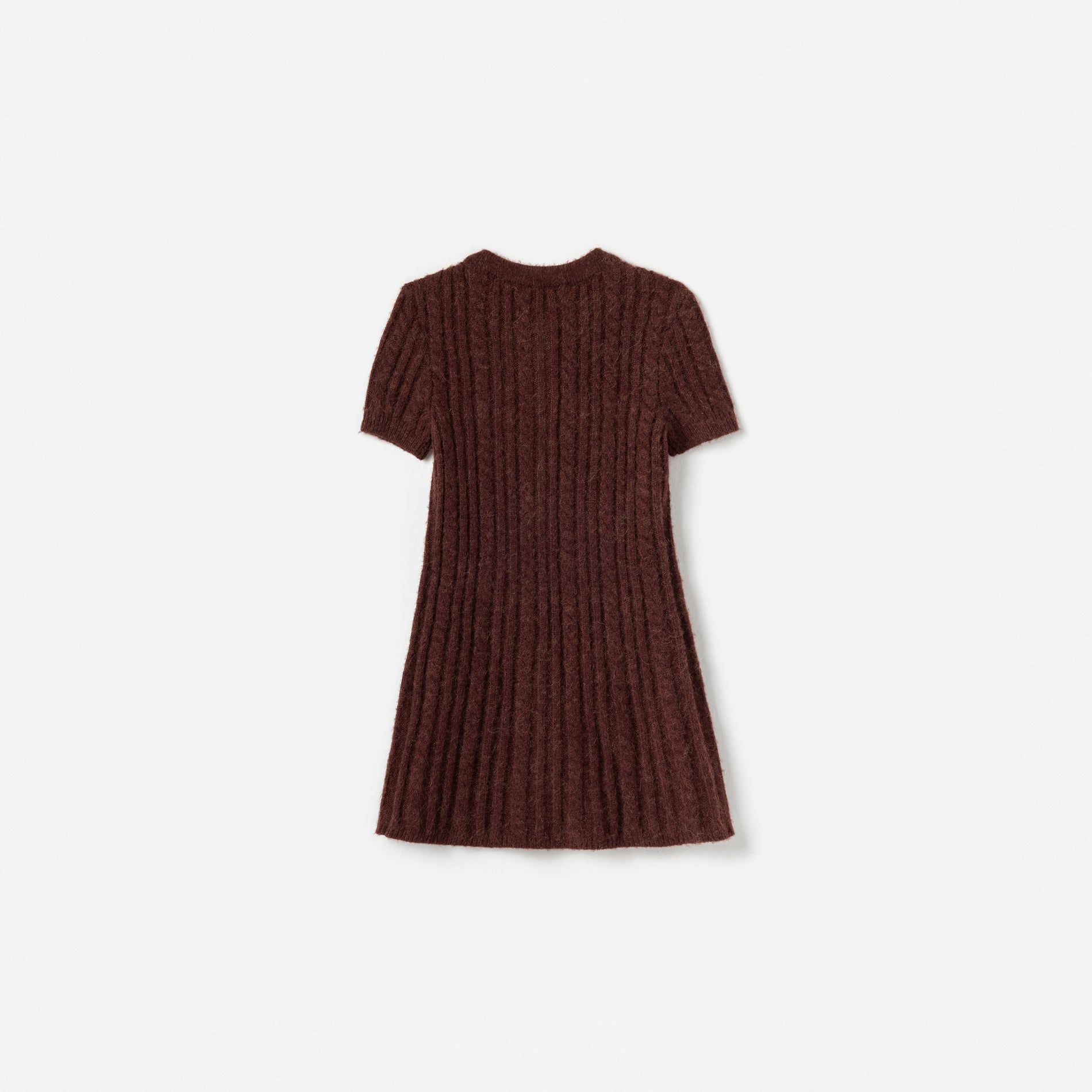 Brown Alpaca Knit Dress