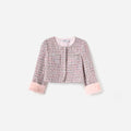 Pink Boucle Fur Jacket