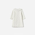 White Pointelle Knit Dress