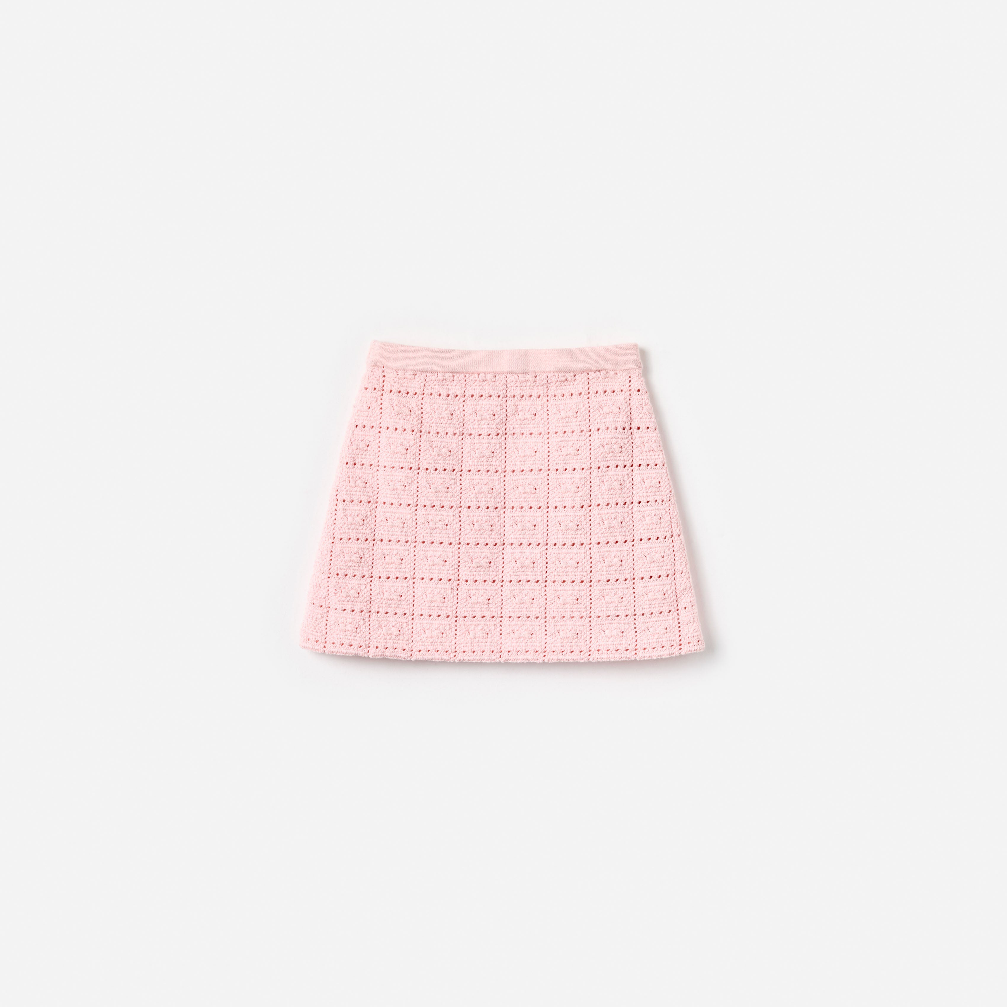 Pink Textured Knit Skirt