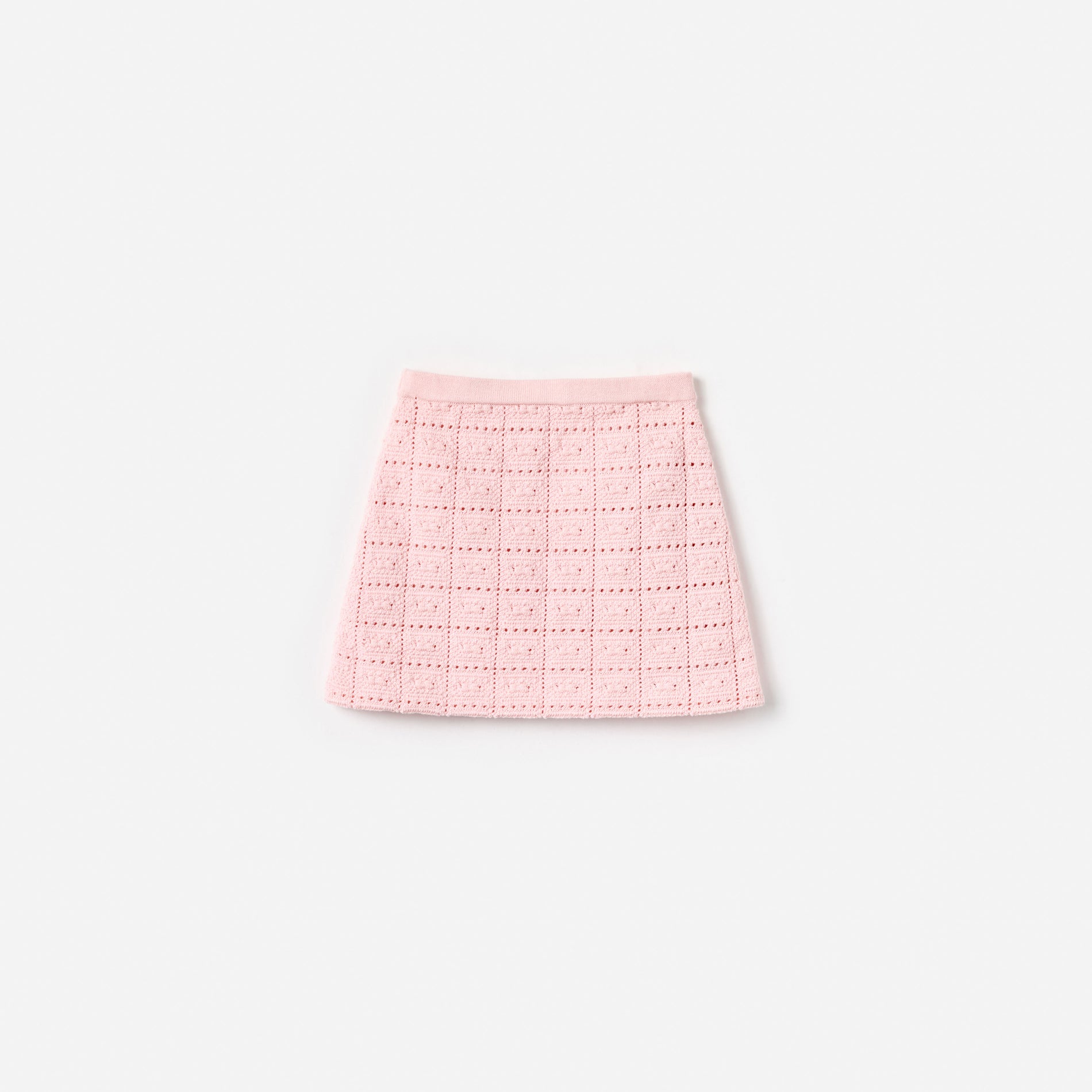 Pink Textured Knit Skirt
