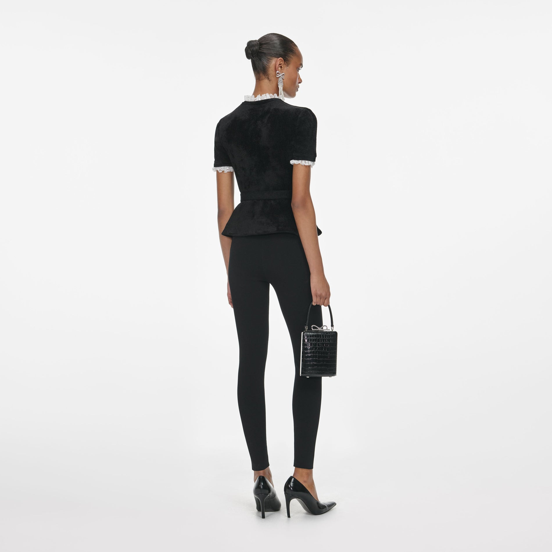 Black Chenille Knit Top