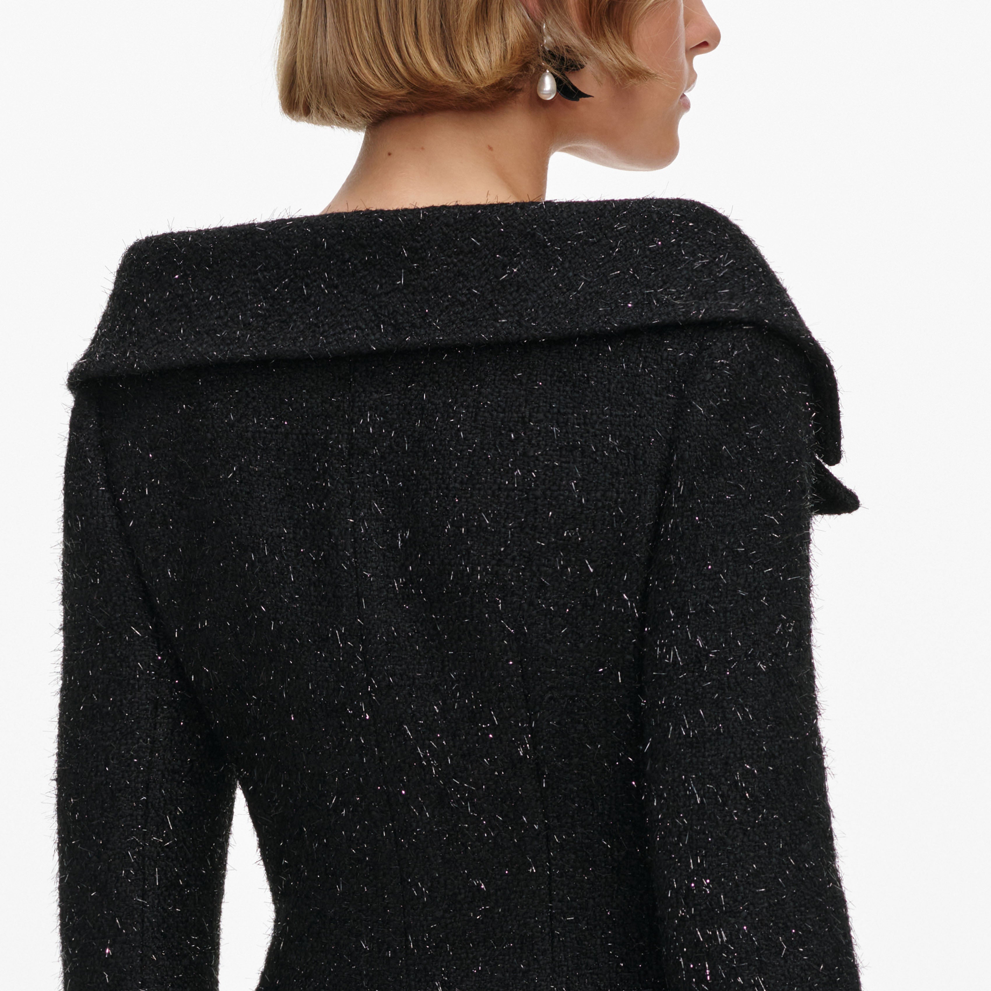 Black Metallic Boucle Jacket
