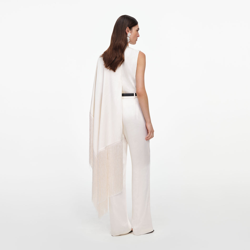 Cream Satin Trousers