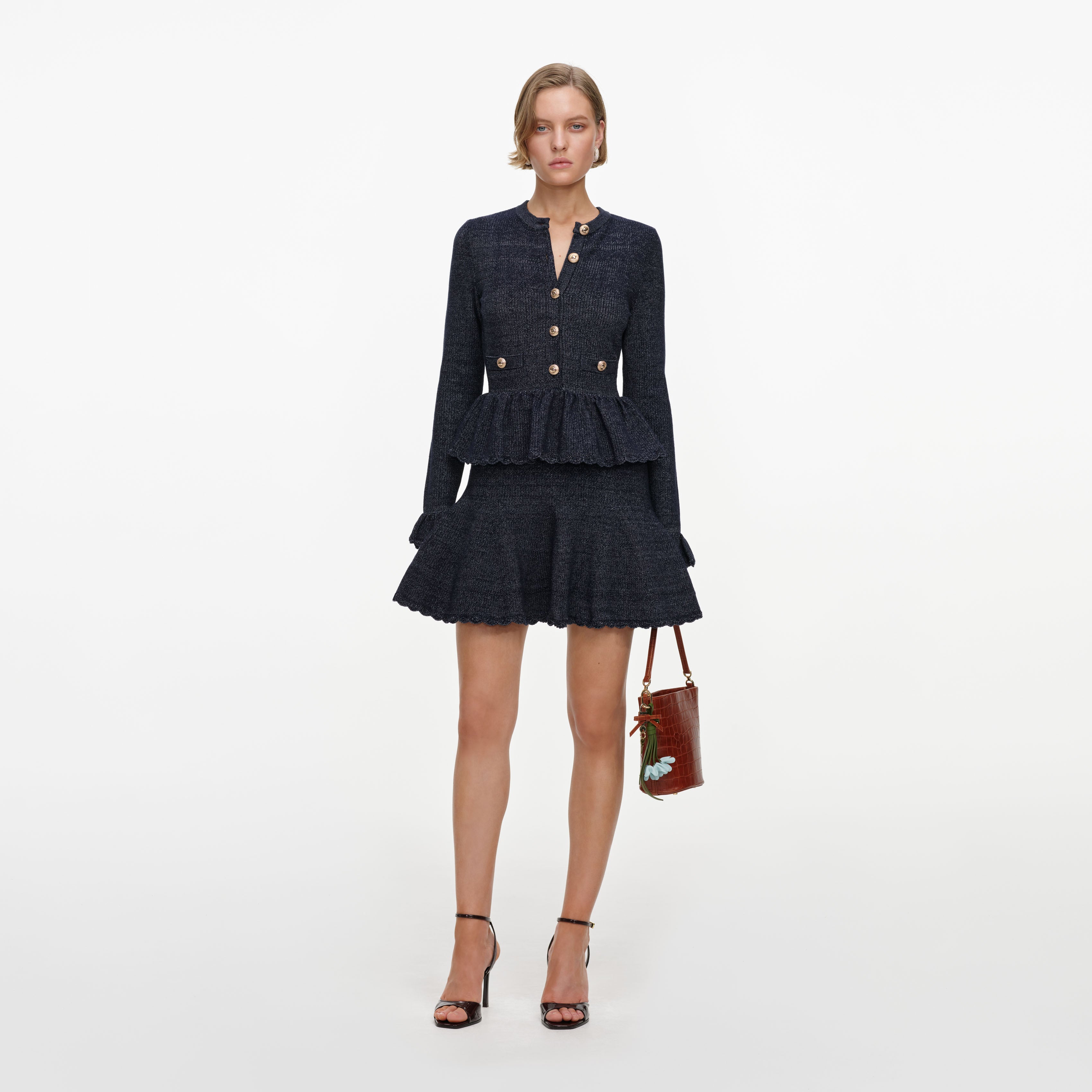 self-portrait textured-knit mini dress Navy Textured Knit – Mother of the Bride Afghan handmade kurta shalwar the dress in a Shoe Size:8.5 US