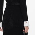 Black Chenille Knit Midi Dress