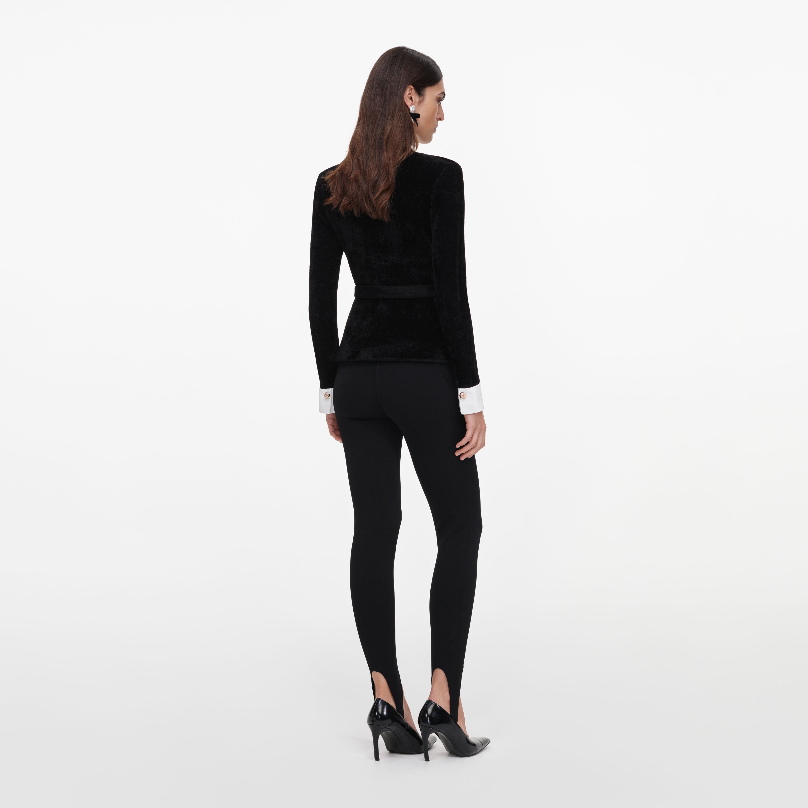Black Chenille Knit Top