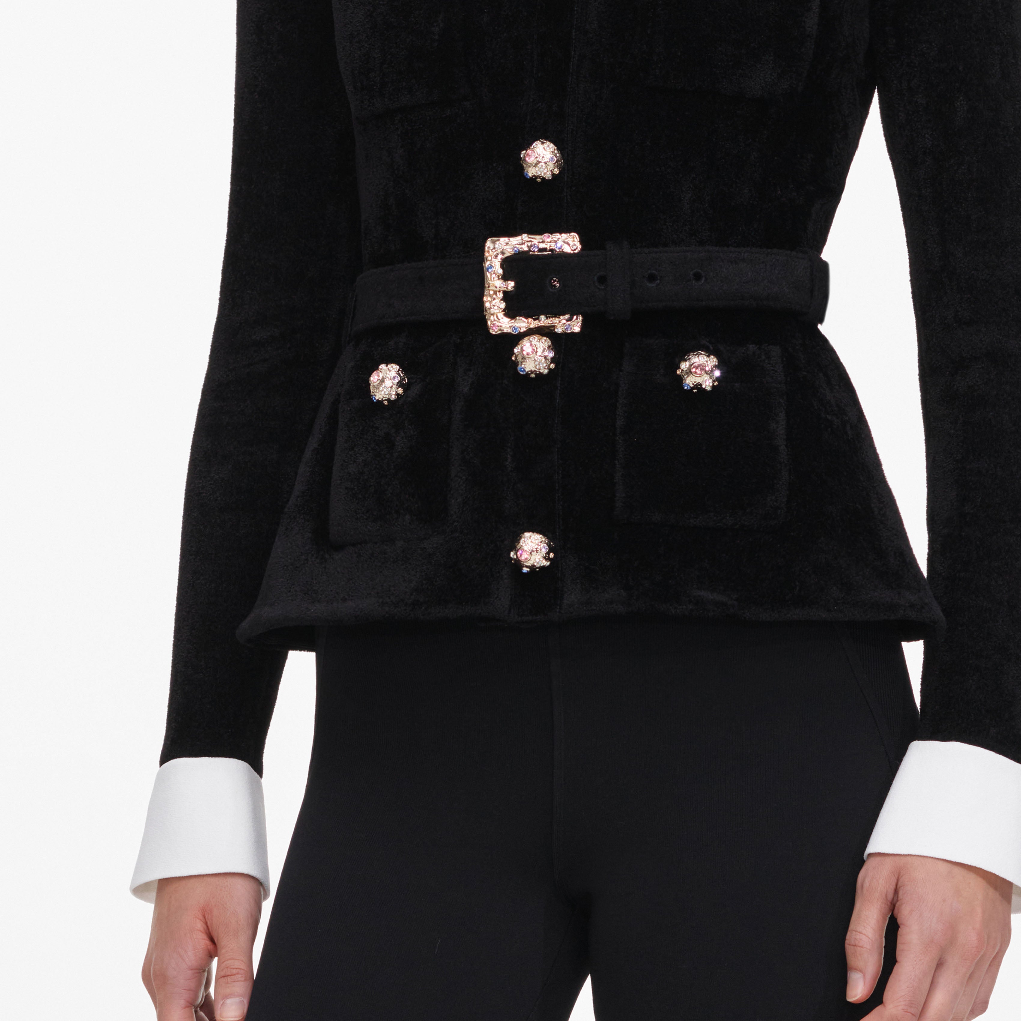 Black Chenille Knit Top