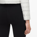 Black Knit Stirrup Leggings