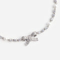 Crystal Pearl Bow Necklace
