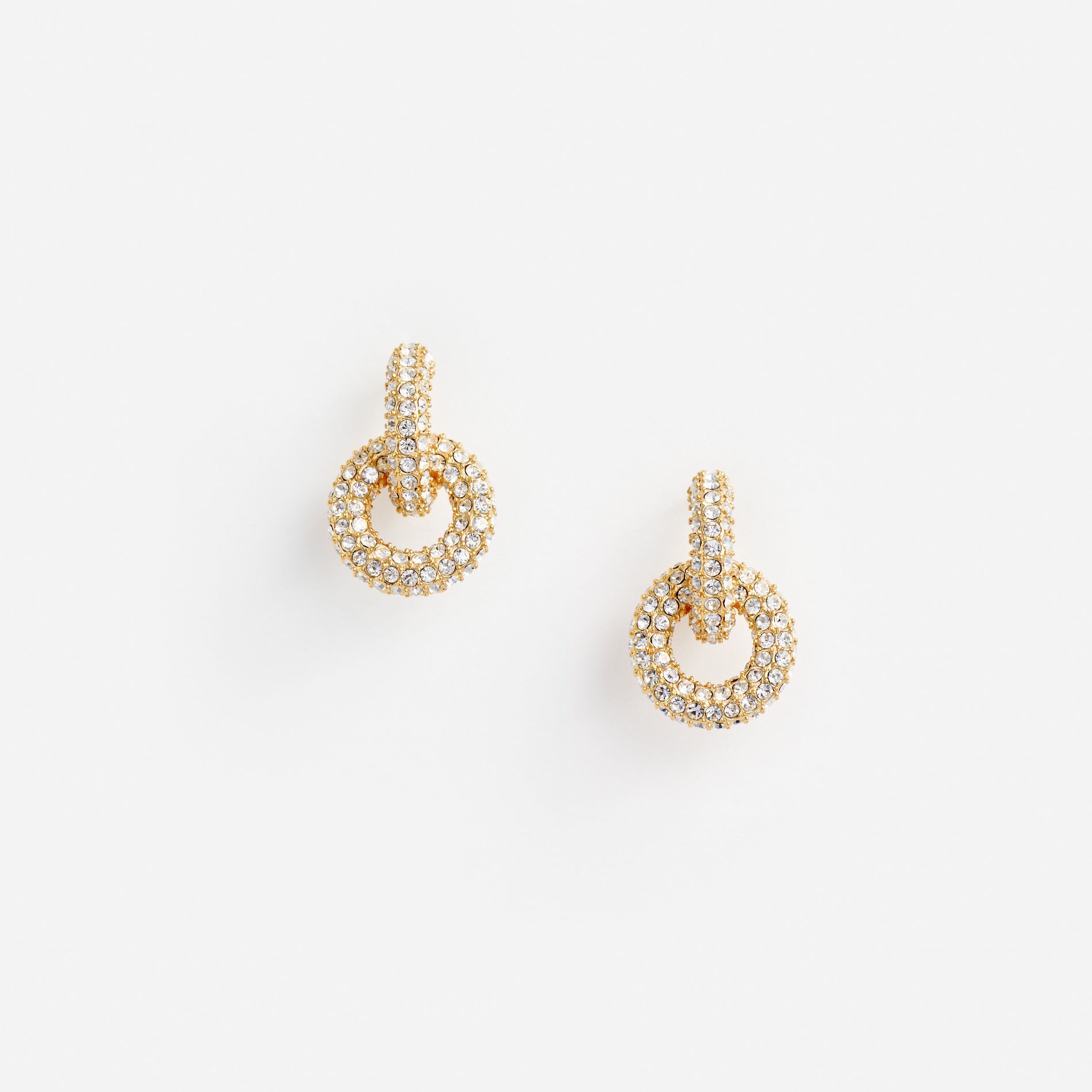 Gold Small Crystal Hoop Earring