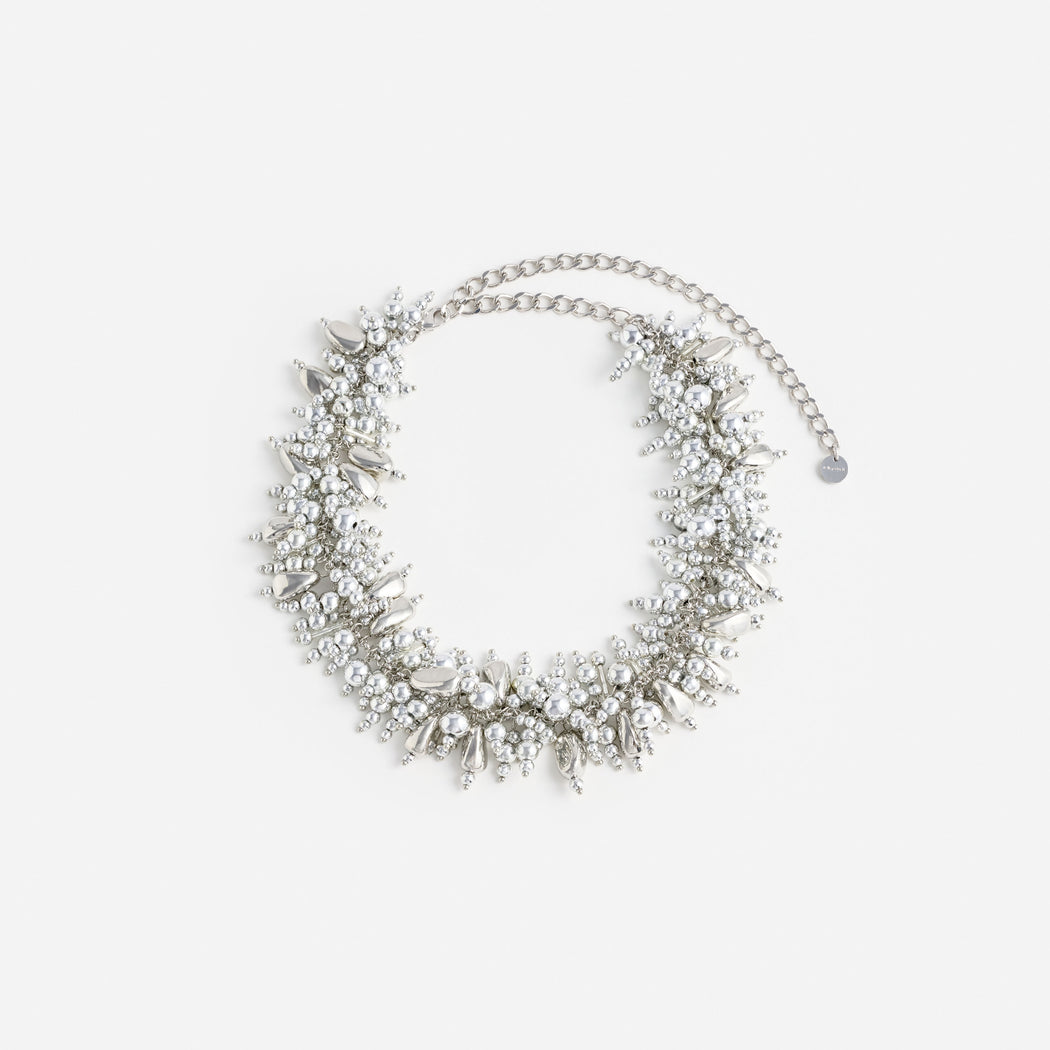 Silver Beaded Choker