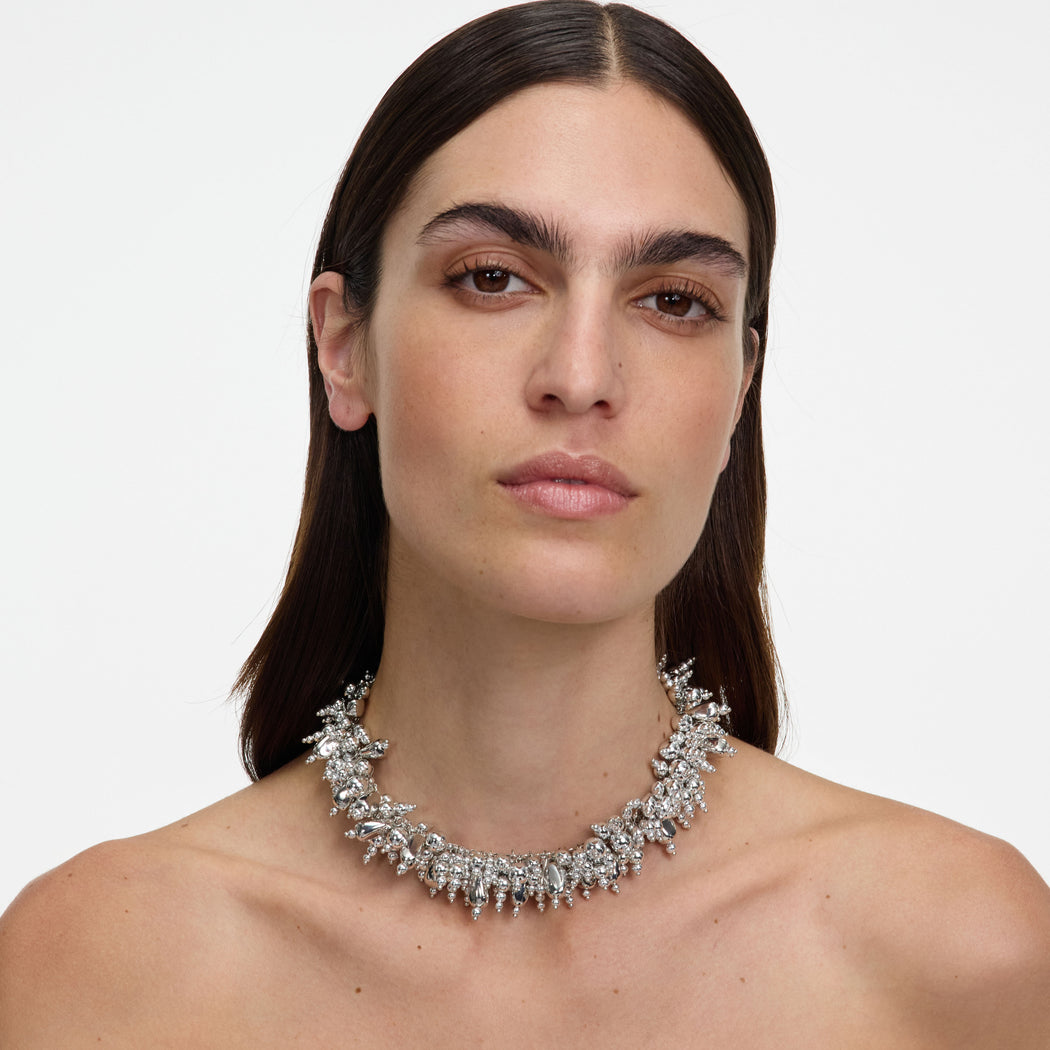 Silver Beaded Choker