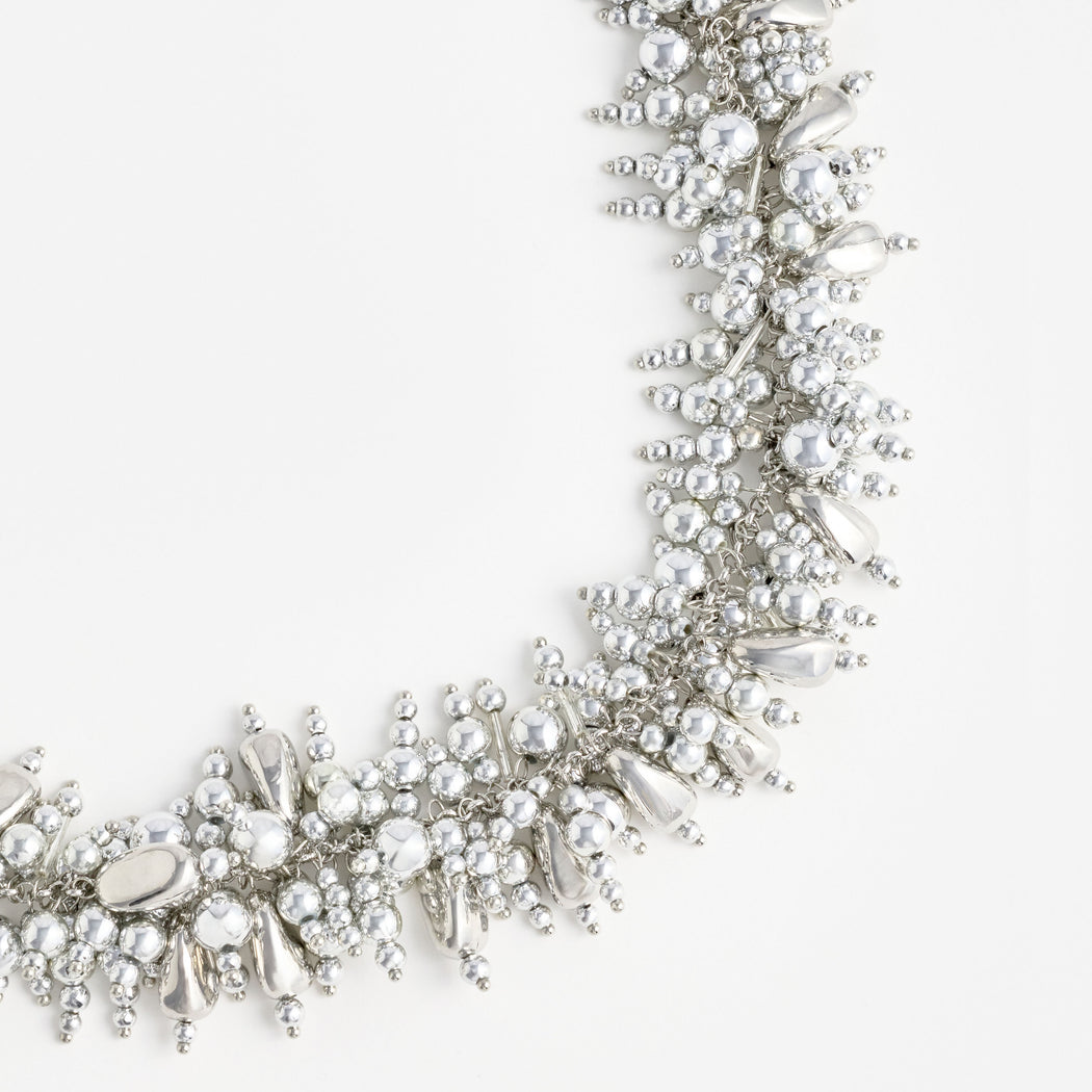 Silver Beaded Choker