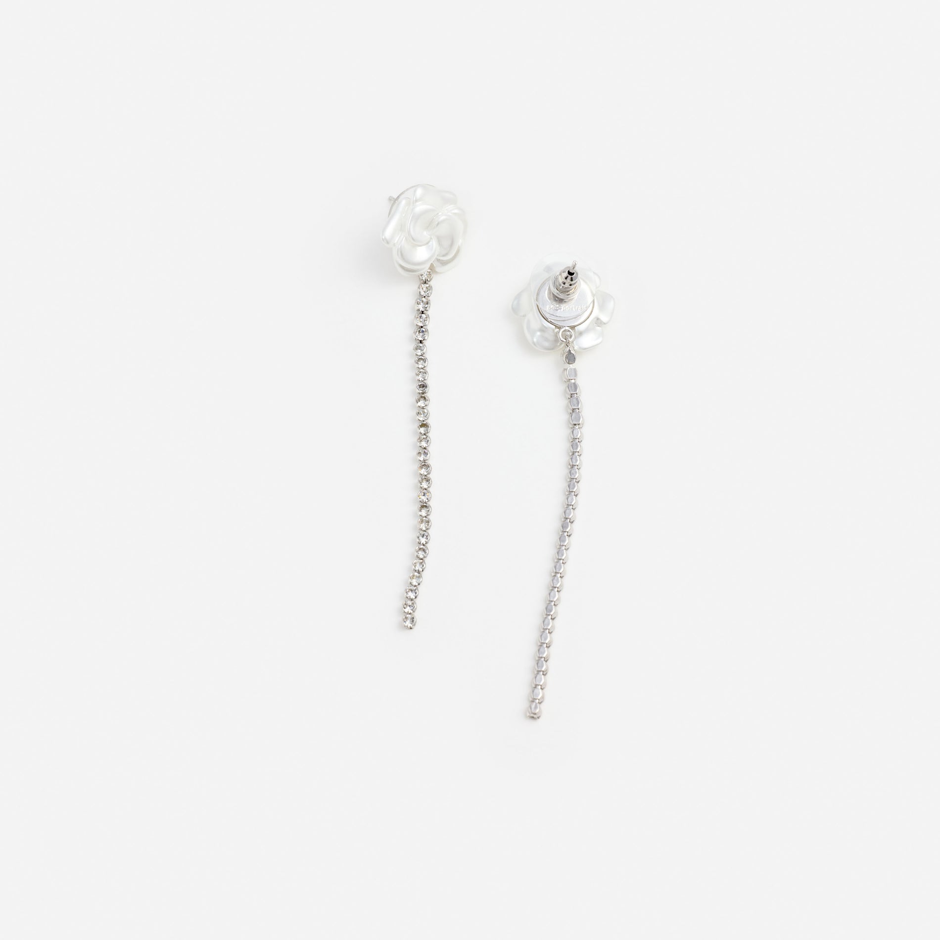 Pearl Flower Crystal Droplet Earring