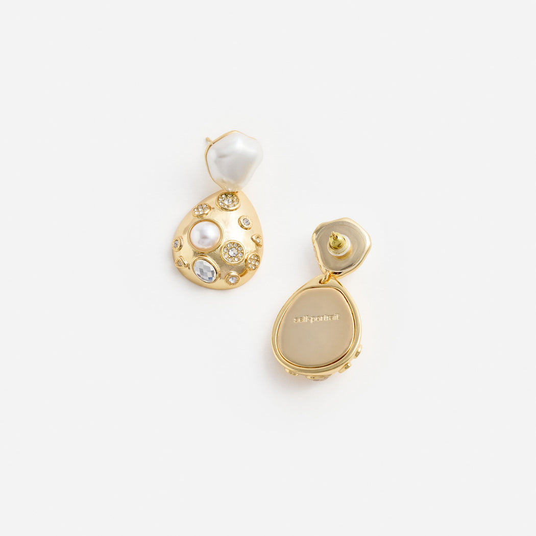 Gold Pearl Earring