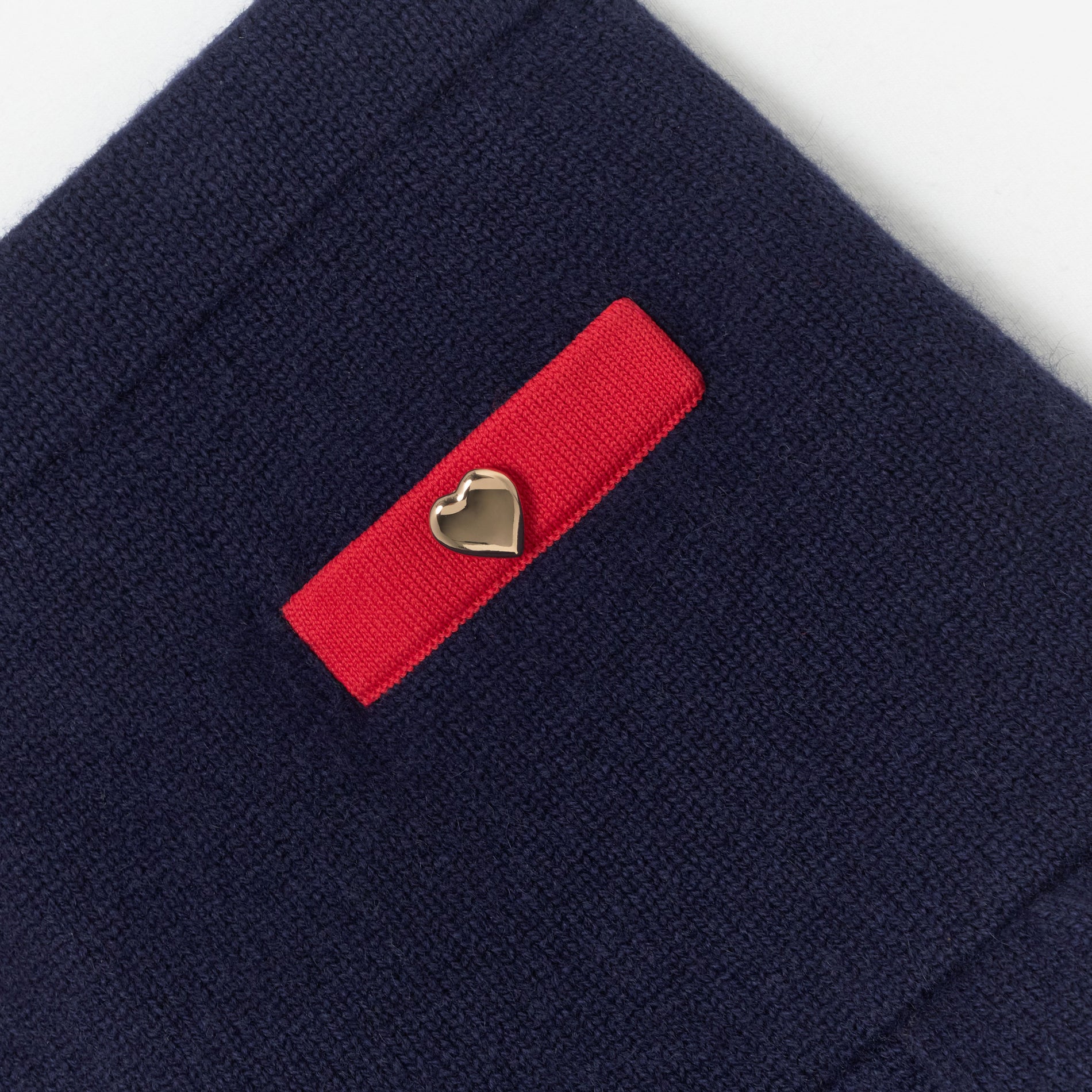 Navy Wool Knit Skirt