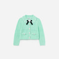 Mint Pointelle Knit Cardigan