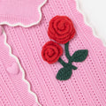 Pink Tiered Pointelle Knit Dress