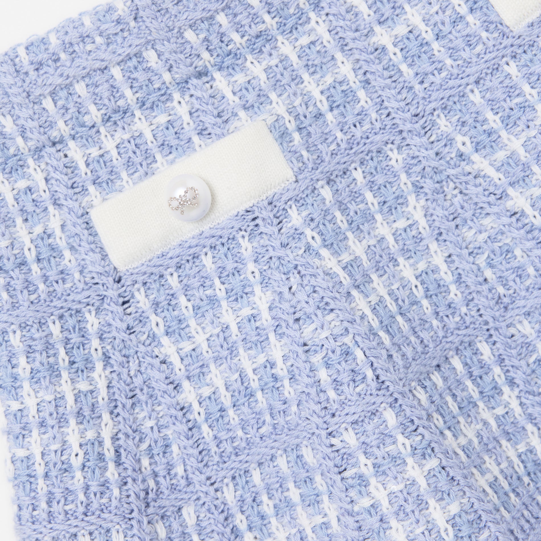 Blue Check Knit Skirt