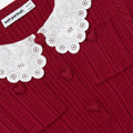 Burgundy Knit Taffeta Dress