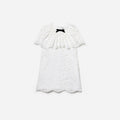 White Floral Lace Cape Dress