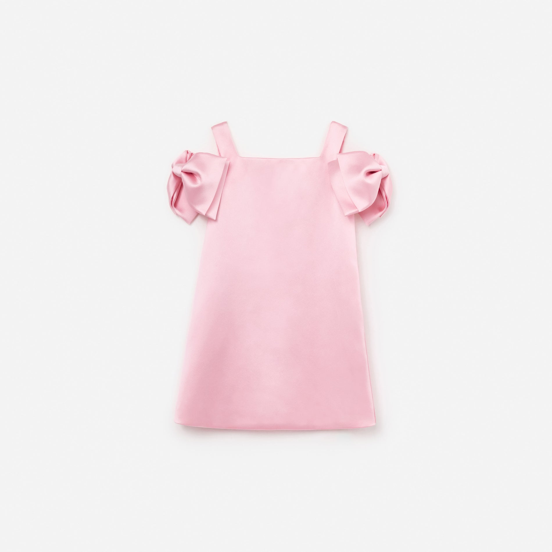 Pink Satin Bow Dress