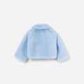 Blue Faux Fur Bow Jacket
