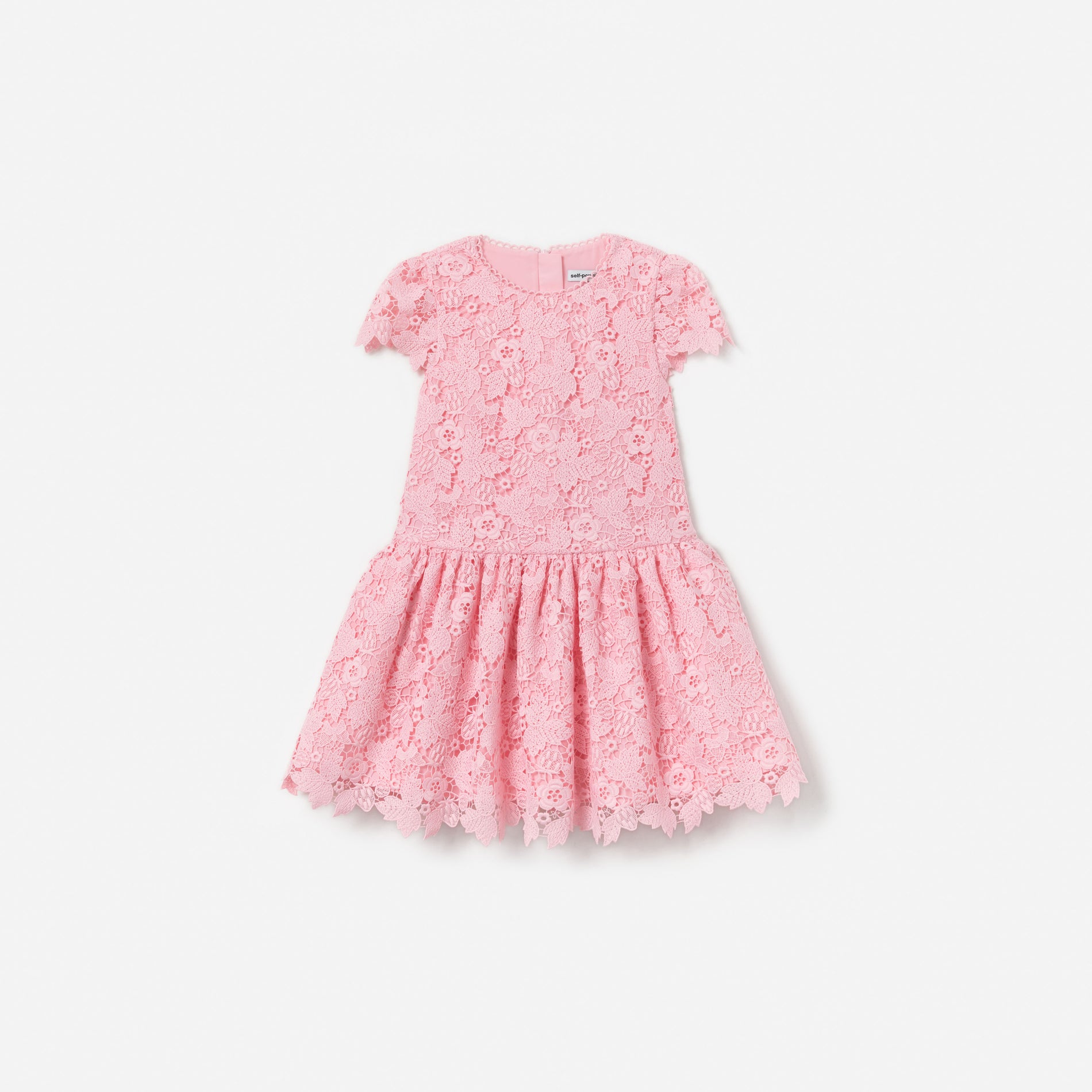 Pink Floral Lace Dress