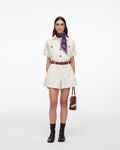 Cream Denim Playsuit