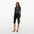 Black Floral Lace Bodysuit