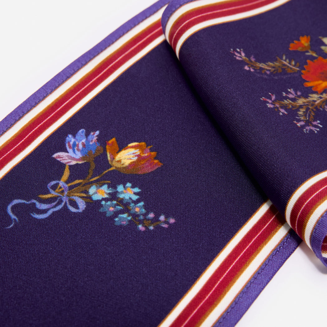 Floral Printed Twill Scarf