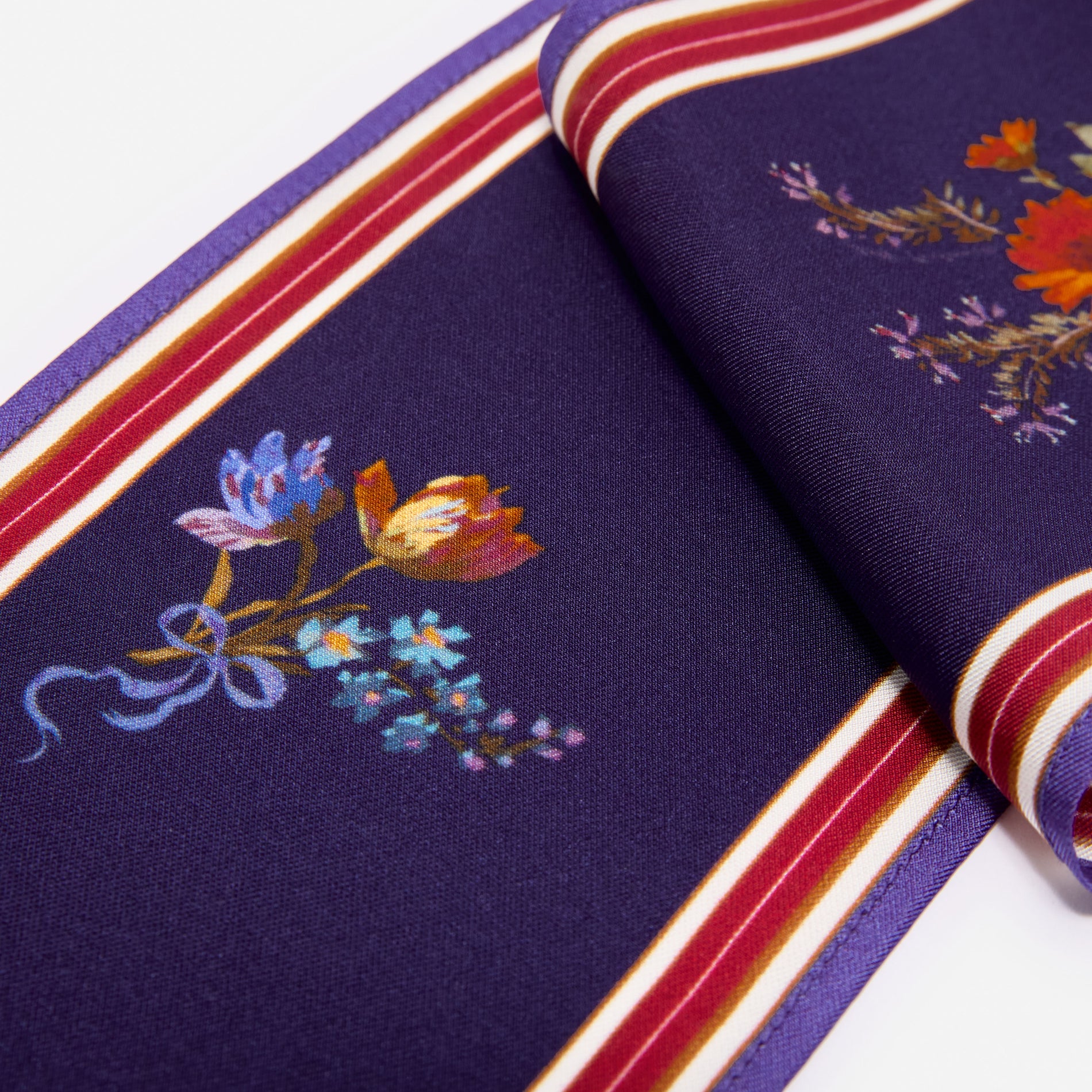 Floral Printed Twill Scarf