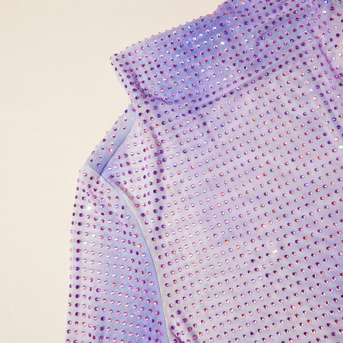 A close up of the fabric for the Lilac Contour Print Top