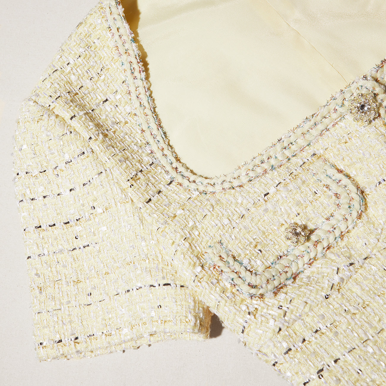Yellow Boucle Top